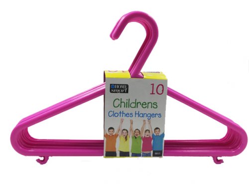 10 Piece Childrens Clothes Hangers Pink