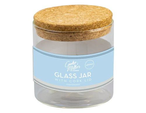 Cooke & Miller Glass Jar with Cork Lid - 400ml