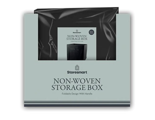 Storesmart Plain Foldable Non-Woven Storage Box - 33cm x 33cm x 33cm
