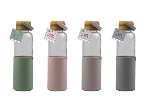 Cooke & Miller Natural Glass Water Bottle - 500ml