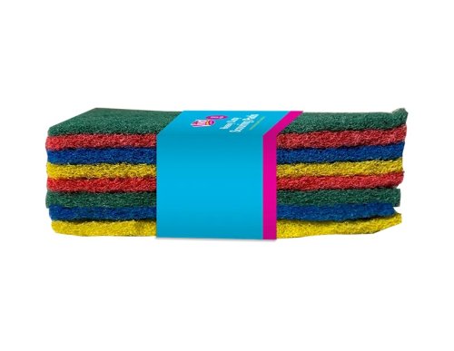 Vivid Heavy Duty Coloured Scouring Pads - 8 Pack