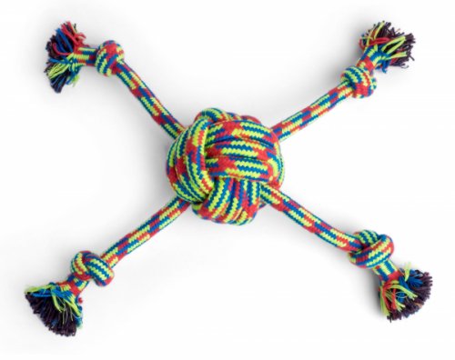 Petface Toyz Woven Quad Rope Ball