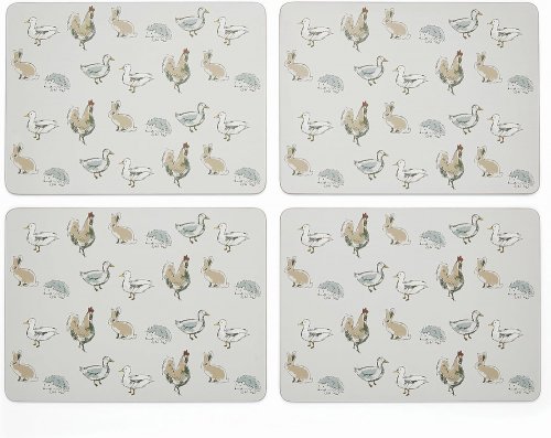 Cooksmart Country Animals Set of 4 Placemats