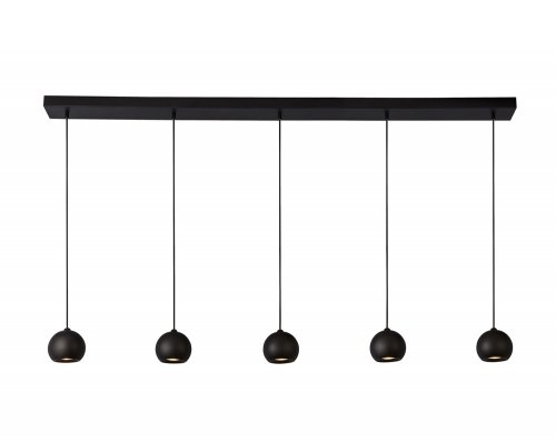 Searchlight Eindhoven 5 Light Matt Black Bar Pendant