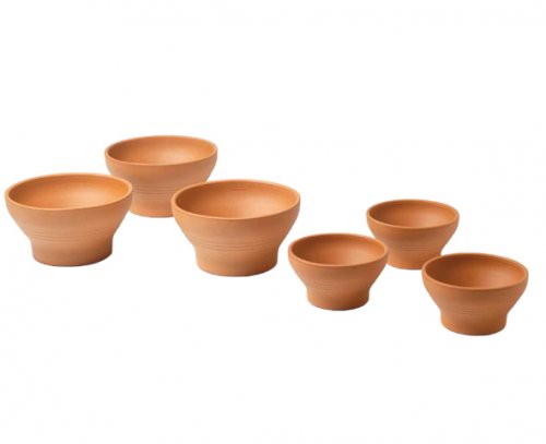 Yorkshire Flower Pots - Naylor Plain Deep Ribbed Bowl 21cm