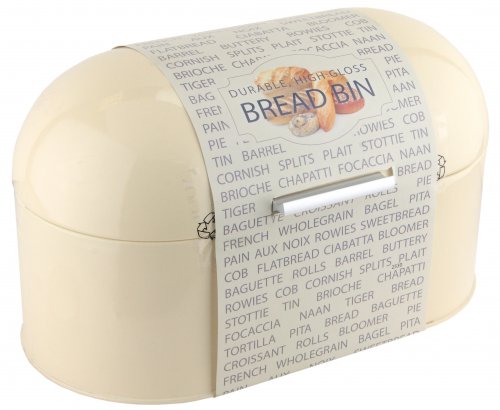 Apollo Housewares Metal Bread Bin - Cream