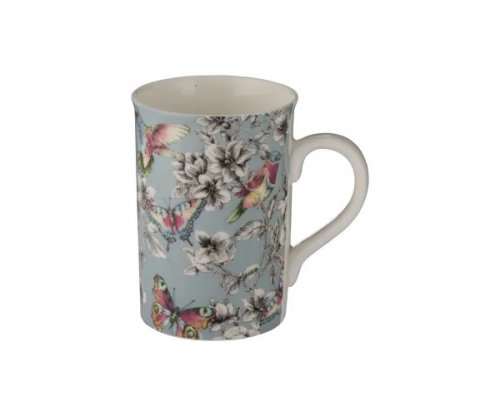 Price and Kensington Hummingbird Floral Duckegg Mug - 300ml