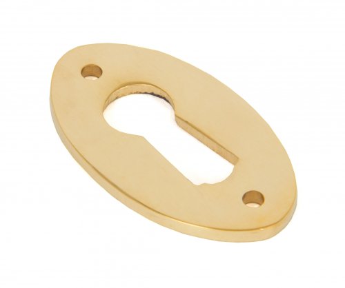 Polished Brass Oval Escutcheon