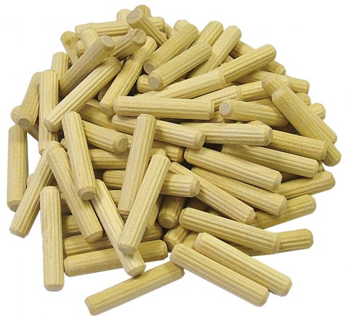 Wood Dowels Fluted 40mm x 10mm Pack of 35