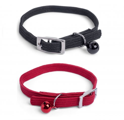 Petface Catkins Stretch Nylon Cat Collar - Various: Red