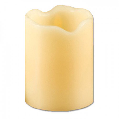 Premier Decorations Battery Operated Flickering Wax Candle with Amber LED 7cm