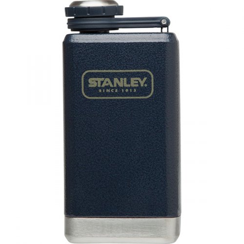 stanley adventure pocket steel flask 148ml navy