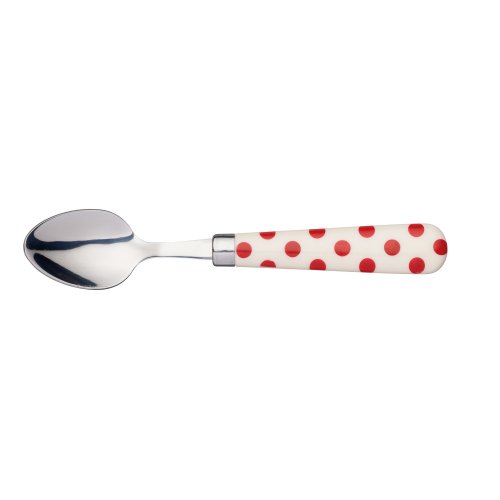 KitchenCraft Stainless Steel Red Polka Dot Handle Teaspoon Set of 6