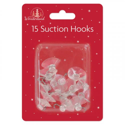 Festive Wonderland Small Suction Hooks (Pack of 15)
