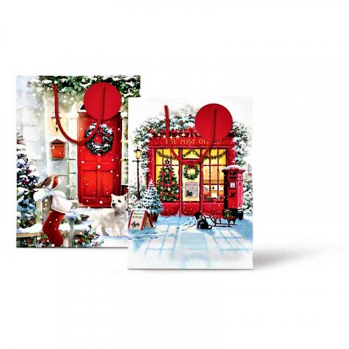 Festive Wonderland Gift Bag Extra Large - Assorted Traditional Post Office/Red Door