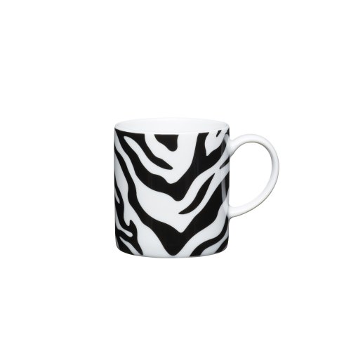 KitchenCraft Porcelain Espresso Cup 80ml - Zebra Print