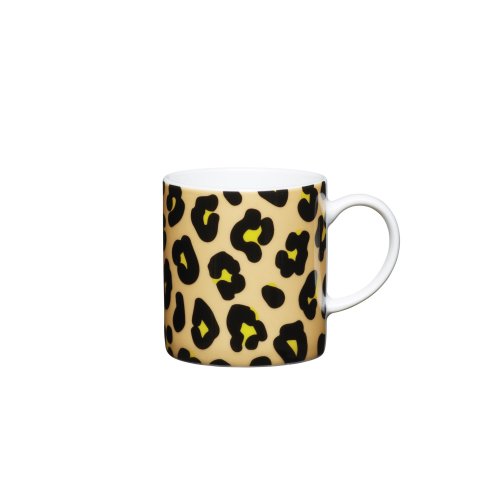 KitchenCraft Porcelain Espresso Cup 80ml - Leopard Print