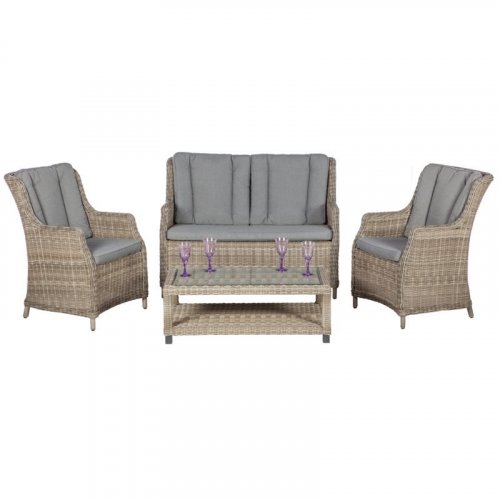Royalcraft Wentworth 4 Seater Highback Comfort Lounging Set