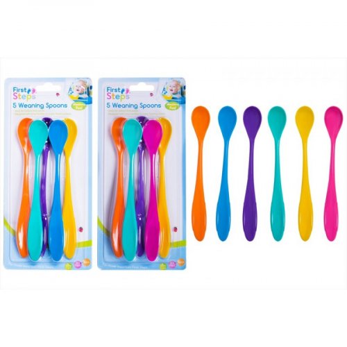 First Steps Long Handle Weaning Spoons (Pack of 5)