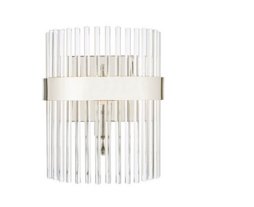 Laura Ashley Alexa Wall Light Polished Nickel Glass