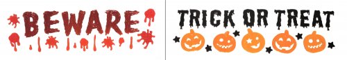 Premier Decorations Halloween Gel Window Stickers - Assorted Beware/Trick or Treat
