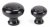 Black Regency Cabinet Knob - Large