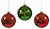 Premier Decorations Decorated Shiny Ball 80mm - Assorted