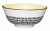 kitchencraft glazed stoneware bowl yellow stripe 15.5x7.5cm