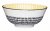 kitchencraft glazed stoneware bowl yellow stripe 15.5x7.5cm