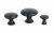 Black Hammered Cabinet Knob - Medium