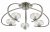 Dar Leighton 5 Light Semi Flush Satin Chrome