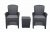 FARO Black Relax 3 pc Bistro Set