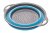 Colourworks Brights Collapsible Colander with Grey Handles Blue