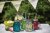 Home Made Coloured Glass Drinks Jar with Straw 450ml - Assorted