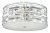 Dar Seville 3 Light Flush Polished Chrome Crystal