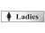 Scan Polished Chrome Effect Sign 200 x 50mm - Ladies