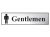 Scan Polished Chrome Effect Sign 200 x 50mm - Gentlemen