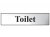 Scan Polished Chrome Effect Sign 200 x 50mm - Toilet