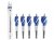 Irwin Blue Groove 6X Stubby Wood Bit Set, 5 Piece: 16-25mm + Extension