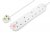 Masterplug Extension Lead 240V 4-Gang 13A White Surge Protected 2m