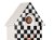 Karlsson Wall Clock Modern Cockoo - Checker Black