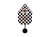 Karlsson Wall Clock Modern Cockoo - Checker Black