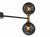 Dar Takara 6 Light Semi-Flush Matt Black & Bronze with Black Confetti Glass