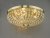 Asmara 5 Light Flush Antique Brass Crystal