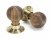 Rosewood & Aged Brass Beehive Mortice/Rim Knob Set