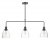 Dar Arvin 3 Light Bar Pendant Antique Chrome & Glass