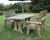 Churnet Valley Ergo 4 Seater Table Set with 2 Benches