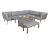 Mayfair Corner Lounging Set with Firepit  Grey