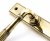 Aged Brass Reeded Slimline Lever Latch Set