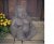 BUDDHIST MONK Sitting 34cm Grey Shimmer